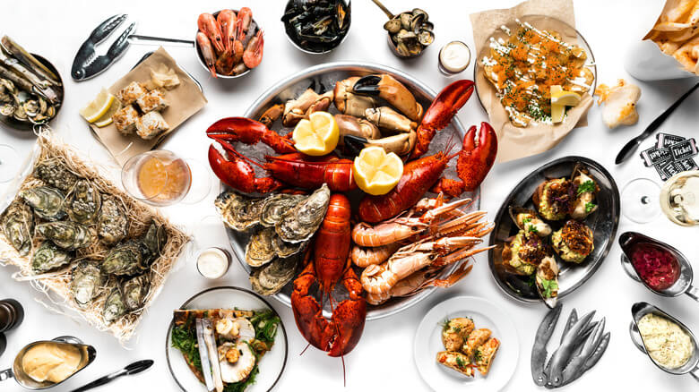 Seafood served at an Ocean Shores restaurant