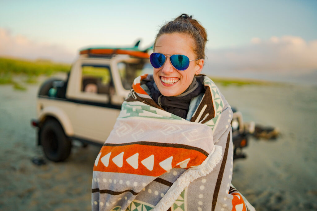 Ocean Shores Woman on Beach